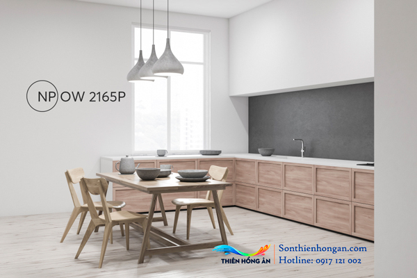 Màu sơn trắng ngà NP OW 2165P là lựa chọn phù hợp với không gian phòng bếp của gia đình