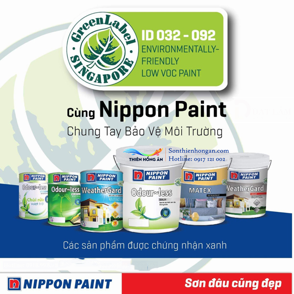 Sơn Nippon sản xuất tại Việt Nam và được cung cấp bởi Thiên Hồng Ân là sự lựa chọn hoàn hảo cho ngôi nhà của bạn. Đảm bảo chất lượng và đẳng cấp, tham khảo thêm trong hình ảnh.